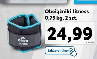 Lidl Obciążniki na kostki i nadgarstki 0.75 kg crivit oferta