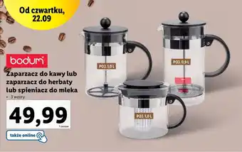 Lidl Zaparzacz do kawy bodum oferta