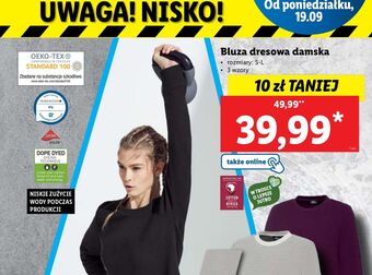 Lidl Bluza dresowa damska crivit oferta