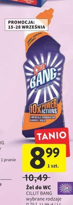 Intermarche Żel do wc kamień i rdza cillit bang 10x power actions oferta