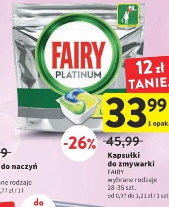 Intermarche Tabletki do zmywarek lemon fairy platinum oferta