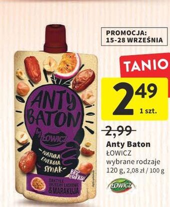 Intermarche Mus daktyle orzechy laskowe marakuja łowicz anty baton oferta
