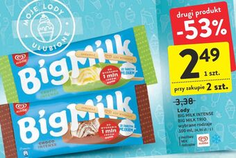 Intermarche Lód choco intense algida big milk oferta