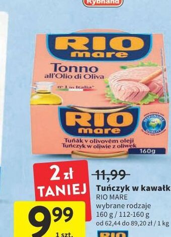 Intermarche Tuńczyk kawałki w oliwie z oliwek rio mare oferta