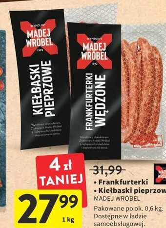 Intermarche Frankfurterki wędzone madej & wróbel oferta