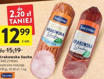 Intermarche Kiełbasa krakowska sucha z szynki tarczyński oferta