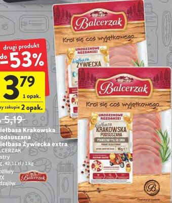 Intermarche Kiełbasa żywiecka extra balcerzak oferta