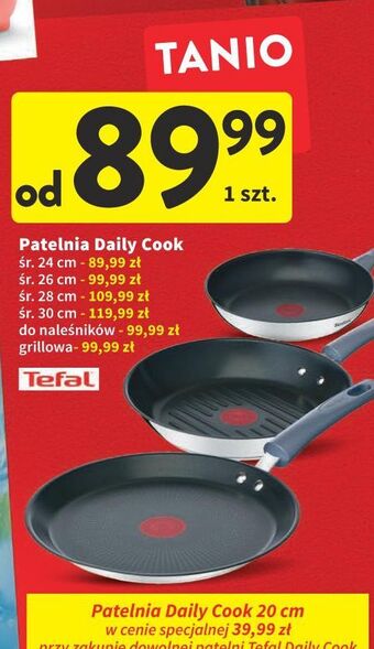 Intermarche Patelnia grillowana daily cook 26 cm tefal oferta
