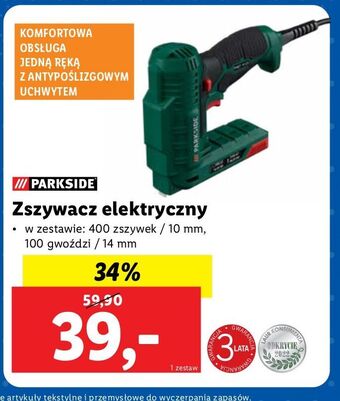 Lidl Zszywacz elektryczny parkside oferta