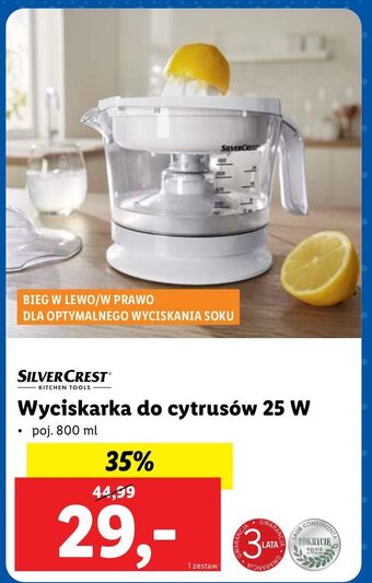 Lidl Wyciskarka do cytrusów silvercrest oferta