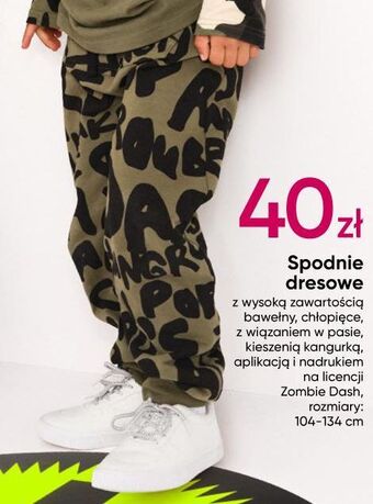 Pepco Spodnie dresowe 104-134 cm zombie dash oferta