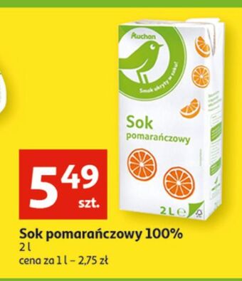 Auchan Sok pomarańczowy auchan na co dzień (logo zielone) oferta