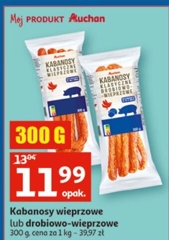 Auchan Kabanosy wieprzowe auchan oferta