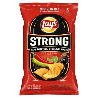 Społem Lay's strong chipsy ziemniaczane karbowane o smaku ostrego chilli i limonki 130 g oferta