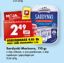 Biedronka Sardynki w sosie marinero oferta