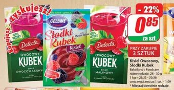 Dino Kisiel malinowy z kawałkami owoców delecta owocowy kubek oferta