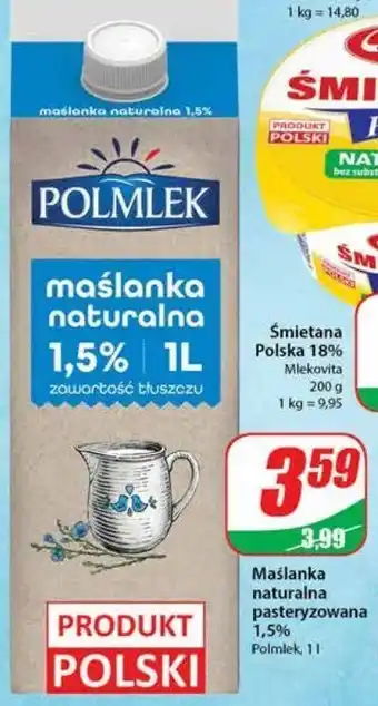 Dino Maślanka naturalna 1.5 % polmlek oferta