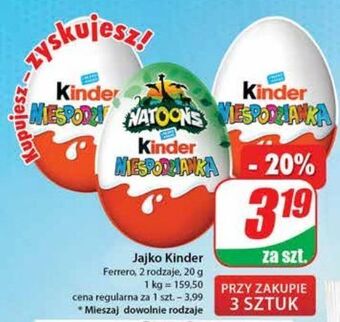 Dino Jajko niespodzianka kinder niespodzianka oferta