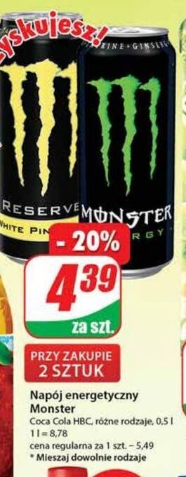 Dino Napój energetyczny monster energy classic oferta