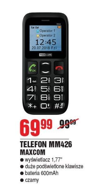 E.Leclerc Telefon komórkowy mm426 czarny maxcom oferta