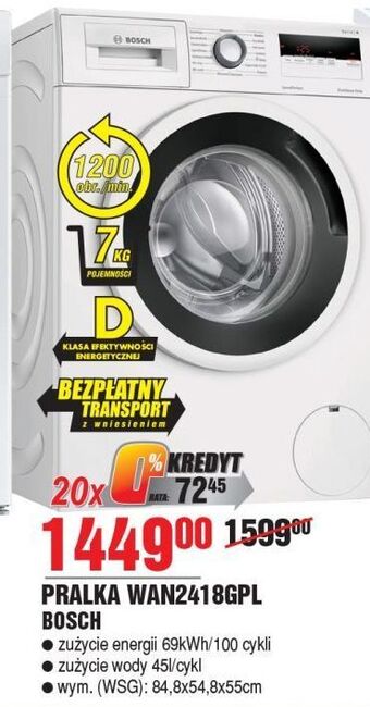 E.Leclerc Pralka wan2418gpl bosch oferta