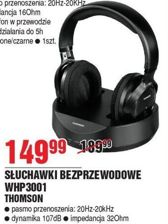 E.Leclerc Słuchawki bezprzewodowe whp 3001 thomson oferta