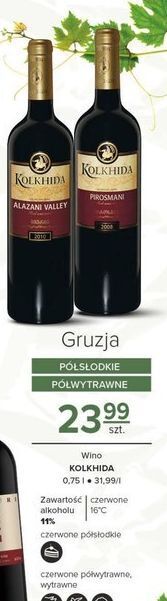 Carrefour Wino kolkhida alazani valley red semi sweet oferta