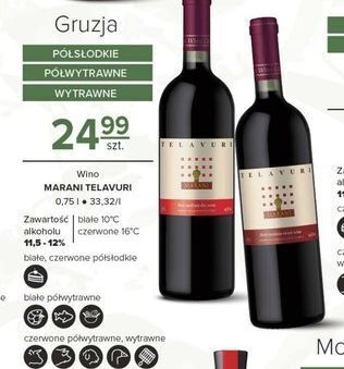 Wino czerwone półsłodkie marani telavuri red medium sweet