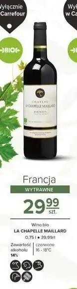 Carrefour Wino chateau la chapelle maillard bordeaux oferta