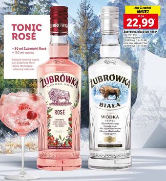 Lidl Wódka żubrówka biała oferta