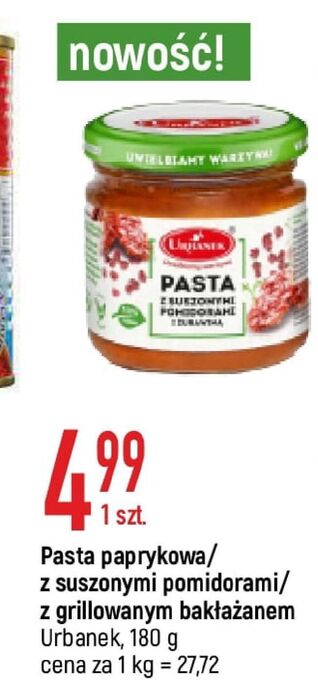 E.Leclerc Pasta z grillowanym bakłażanem i suszonymi pomidorami urbanek oferta