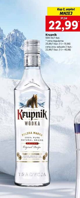 Lidl Wódka krupnik vodka oferta