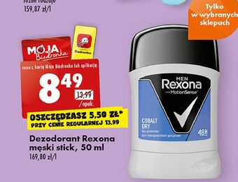 Biedronka Antyperspirant rexona men cobalt dry oferta