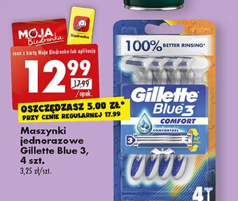 Biedronka Maszynka do golenia gillette blue 3 comfort oferta