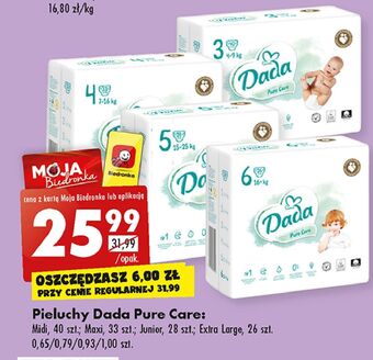Biedronka Pieluchy 4 maxi dada pure care oferta