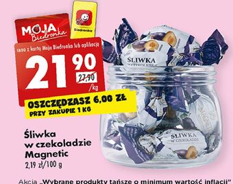 Biedronka Cukierki śliwka w czekoladzie magnetic oferta