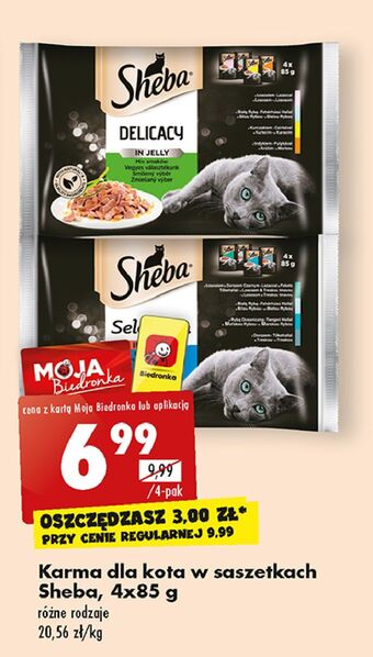 Biedronka Karma dla kota smaki rybne sheba selection in sauce oferta