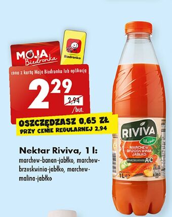 Biedronka Sok marchew-banan-jabłko riviva oferta