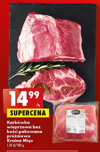 Biedronka Karkówka wieprzowa bez kości kraina mięs oferta