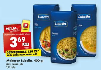 Biedronka Makaron świderki lubella oferta