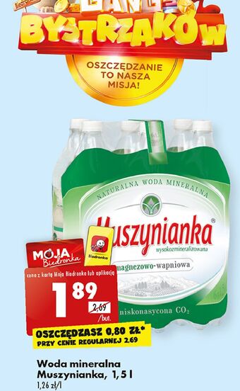 Biedronka Woda gazowana muszynianka oferta