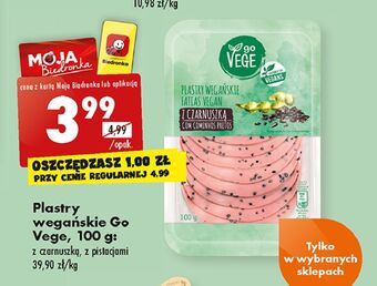 Biedronka Plastry wegańskie z pistacjami govege oferta