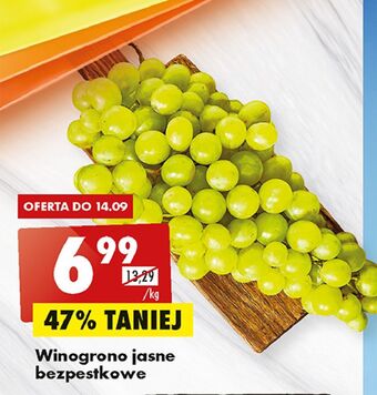 Winogrona jasne bezpestkowe