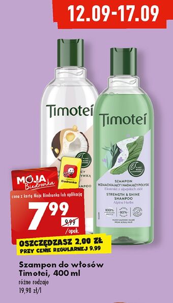 Biedronka Szampon wzmacniający i nadający połysk timotei oferta