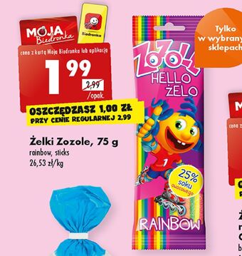Biedronka Żelki rainbow mieszko zozole hello żelo oferta