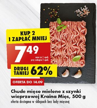 Biedronka Mięso mielone z szynki wieprzowej chude kraina mięs oferta