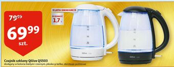Auchan Czajnik szklany q5503 biały qilive oferta