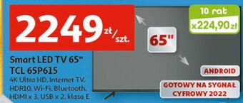 Auchan Telewizor led 65" 65p615 tcl oferta