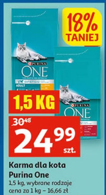 Auchan Karma dla kota adult kurczak i pełne ziarna purina one oferta