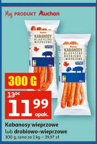Auchan Kabanosy wieprzowe auchan oferta